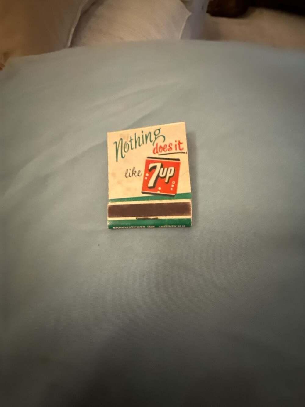Vintage 7Up Matchbook Nothing Does It Like 7Up Soda Advertising